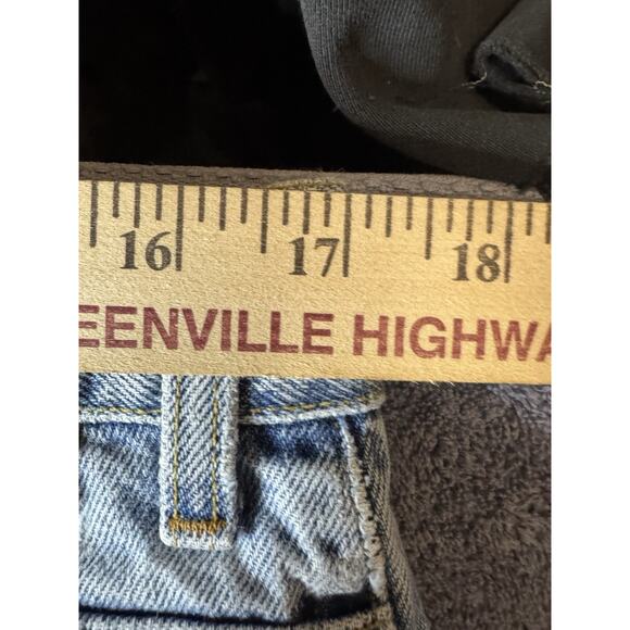 Vintage 90s Tommy Hilfiger Blue Jeans Mens Baggy 34 x 30 Flag Logo Spellout - Picture 5 of 7